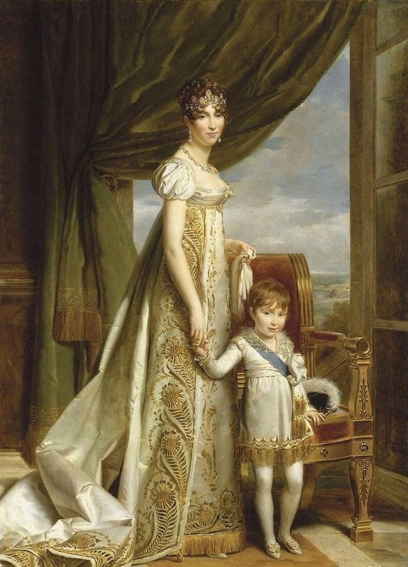 Queen Hortense of Holland with her eldest son, Prince Napoleon-Charles, in a portrait by François Gérard, ca. 1807 (Royal Collections of the Netherlands)