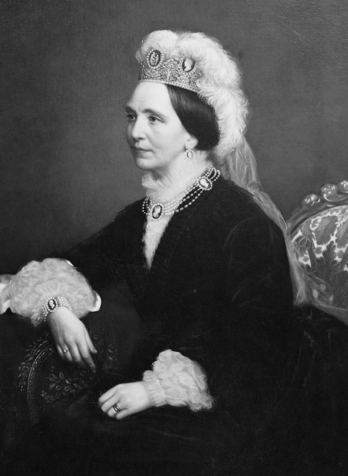 A posthumous portrait of Josephine of Leuchtenberg, finished ca. 1877 by Bertha Valerius (Wikimedia Commons)