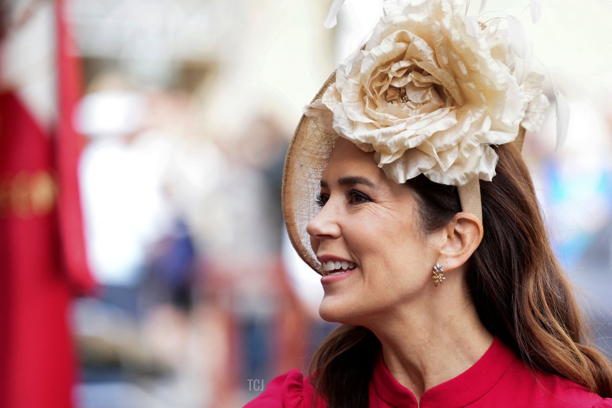 Crown Princess Mary of Denmark attends the celebration of Christiansfeld's 250th anniversary in Southern Jutland, on August 13, 2023 (CLAUS FISKER/Ritzau Scanpix/AFP via Getty Images)