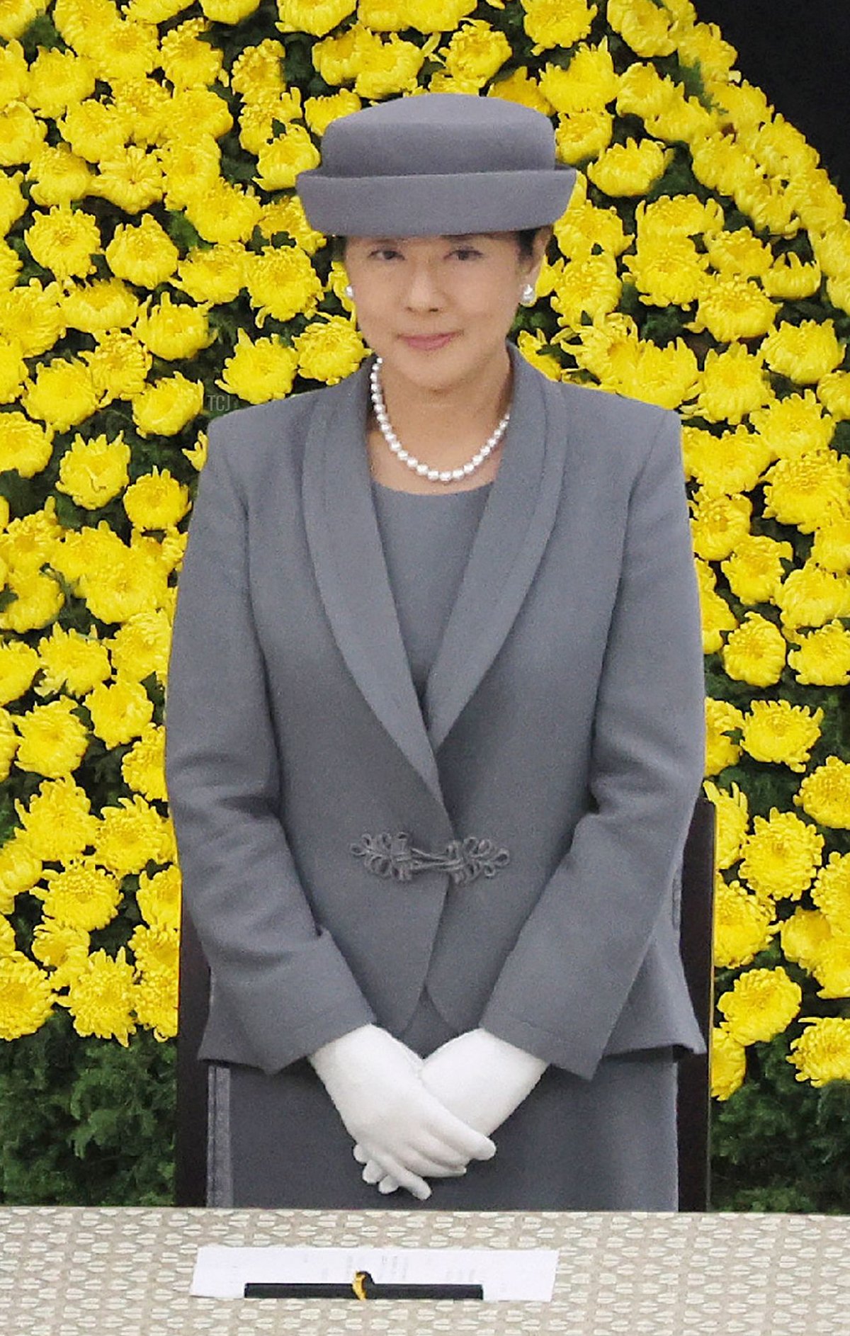 The Empress of Japan attends the National Memorial Service for War Dead on August 15, 2023 in Tokyo, Japan (JIJI Press/AFP via Getty Images)