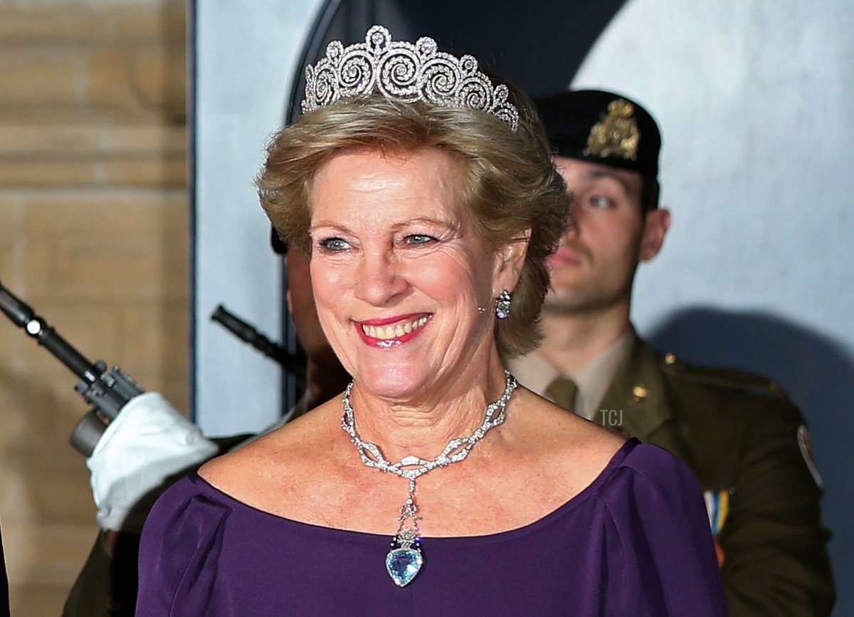 Queen Anne-Marie attends a pre-wedding gala for Hereditary Grand Duke Guillaume of Luxembourg and Countess Stephanie of Lannoy at the Grand Ducal Palace in Luxembourg, October 19, 2012 (Sean Gallup/Getty Images)