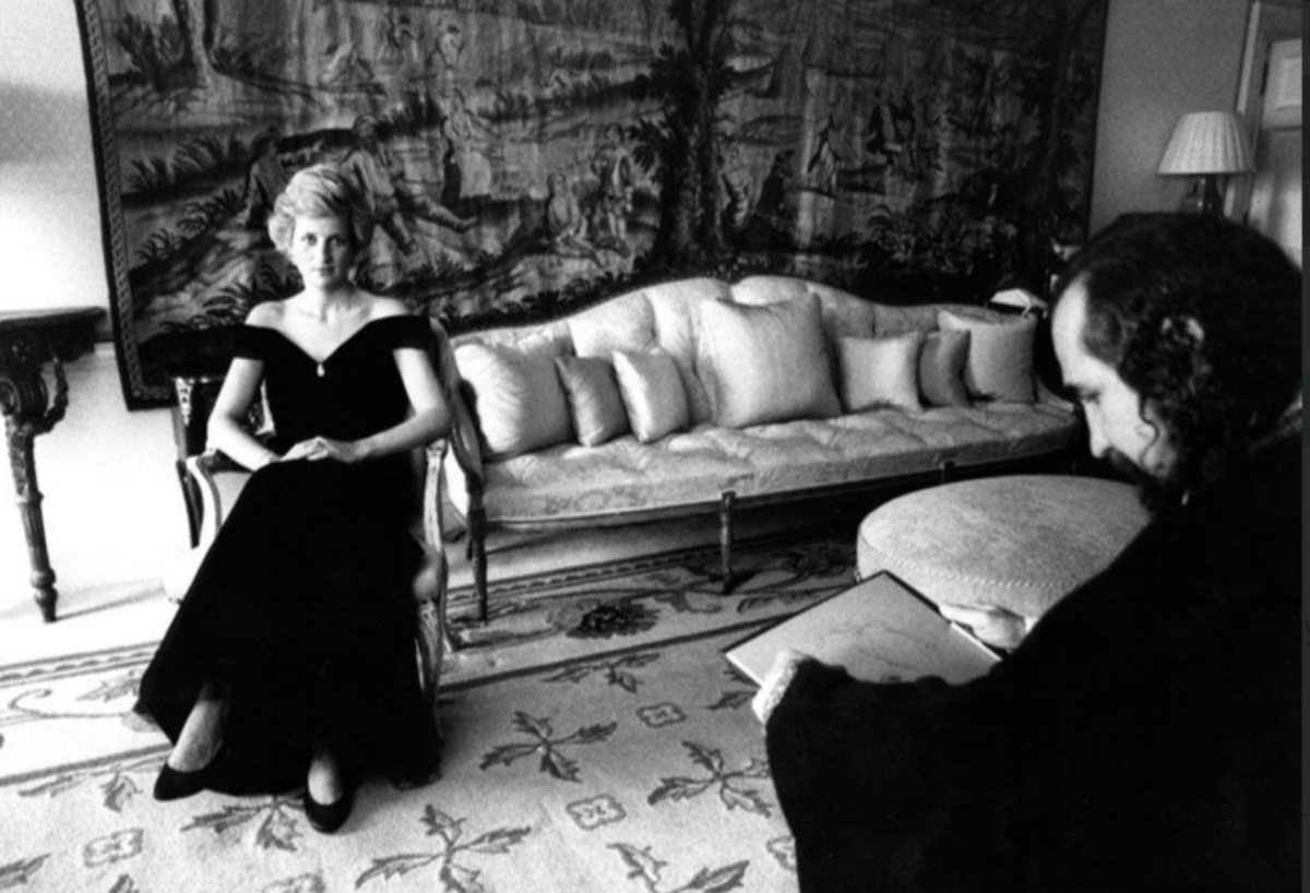 Israel Zohar sketches the Princess of Wales at Kensington Palace, May 1990 (Gotta Have Rock & Roll)