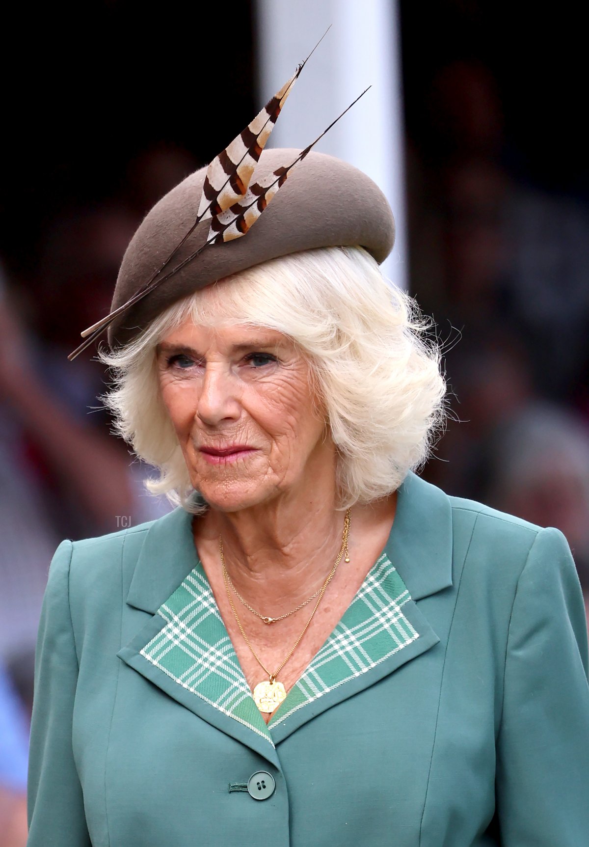 Queen Camilla attends the Braemar Gathering at the Princess Royal and Duke of Fife Memorial Park in Braemar, Scotland, on September 2, 2023 (Chris Jackson/Getty Images)