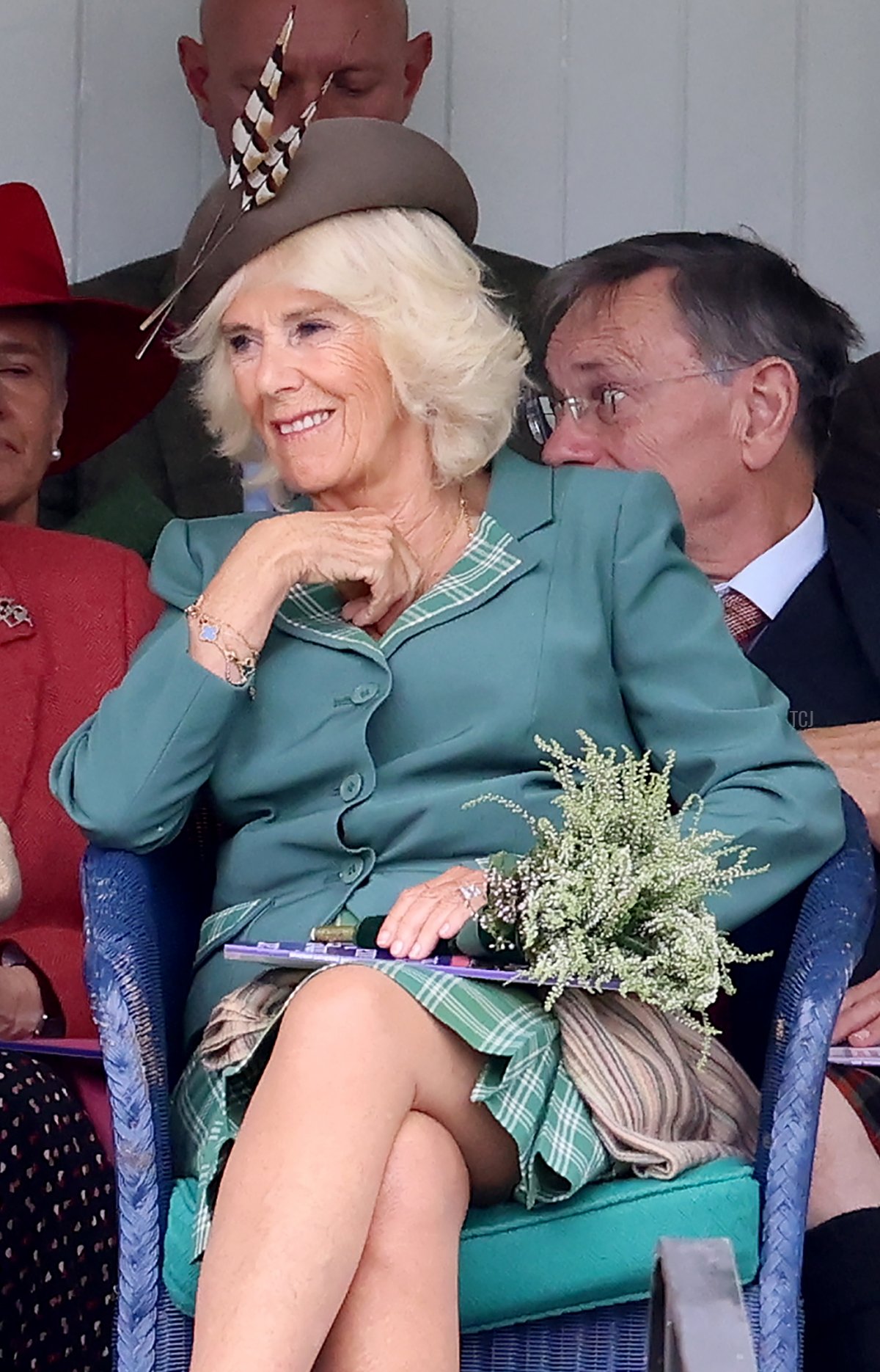 Queen Camilla attends the Braemar Gathering at the Princess Royal and Duke of Fife Memorial Park in Braemar, Scotland, on September 2, 2023 (Chris Jackson/Getty Images)