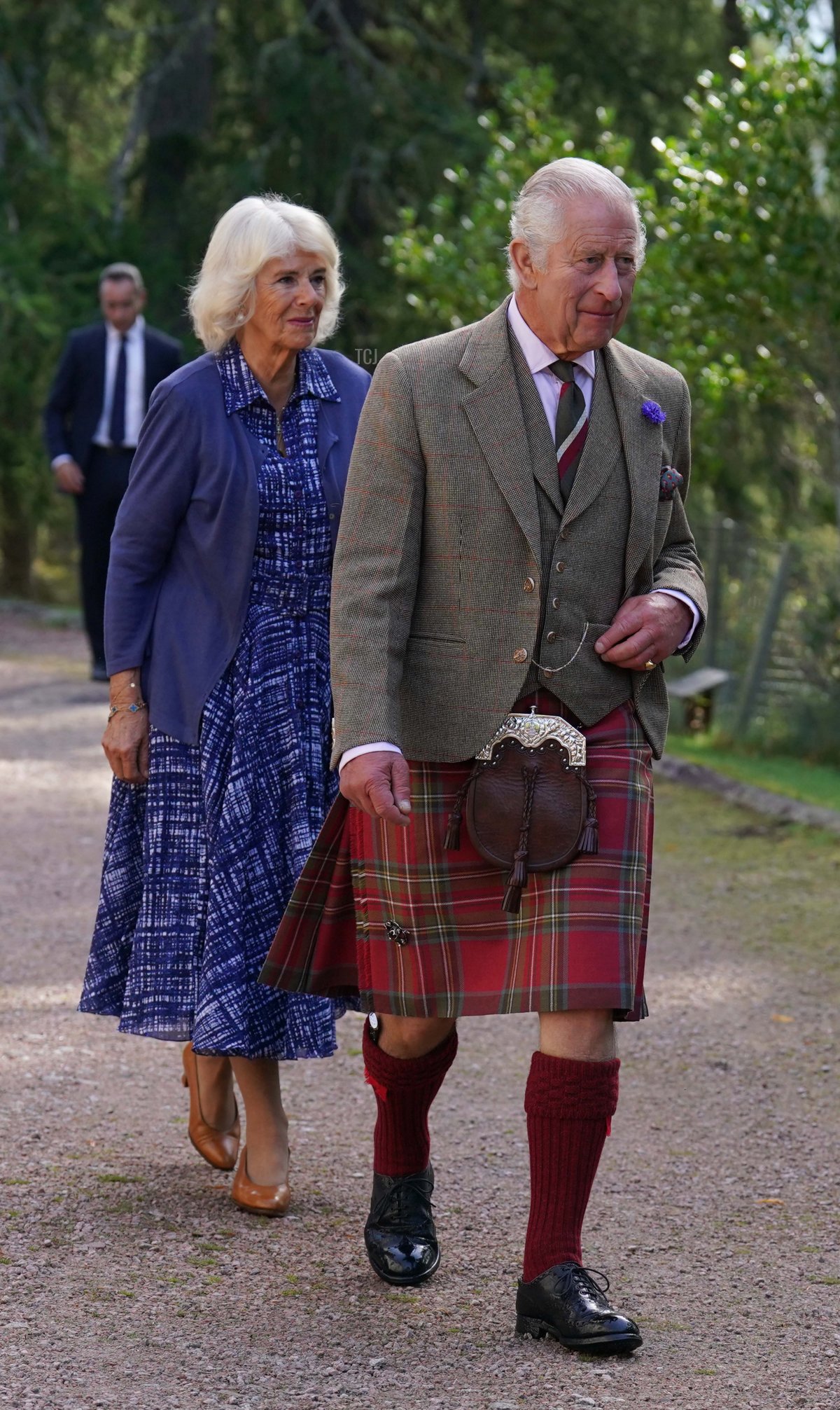 King Charles III and Queen Camilla attend a service at Crathie Kirk near the Balmoral estate to mark the first anniversary of the death of Queen Elizabeth II on September 8, 2023 (Andrew Milligan - Pool/Getty Images)
