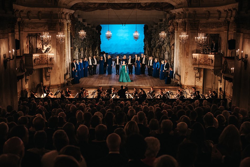 A Golden Jubilee opera performance is staged at Drottningholm Palace Theatre on September 14, 2023 (Clément Morin/The Royal Court)