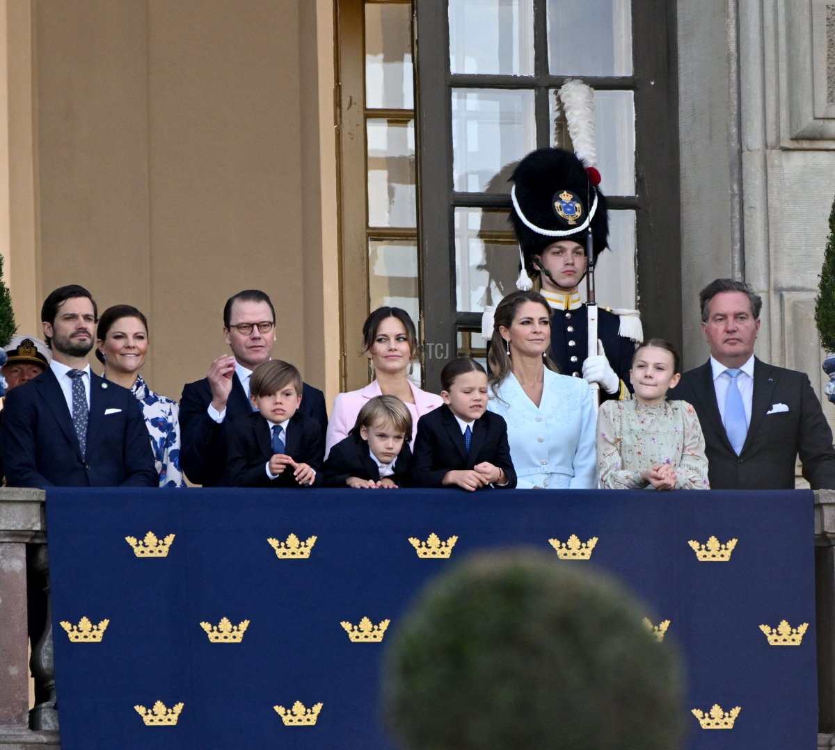 Members of Sweden's royal family gather at the Royal Palace during the Golden Jubilee celebrations for King Carl XVI Gustaf of Sweden in Stockholm on September 16, 2023 (JONATHAN NACKSTRAND/AFP via Getty Images)