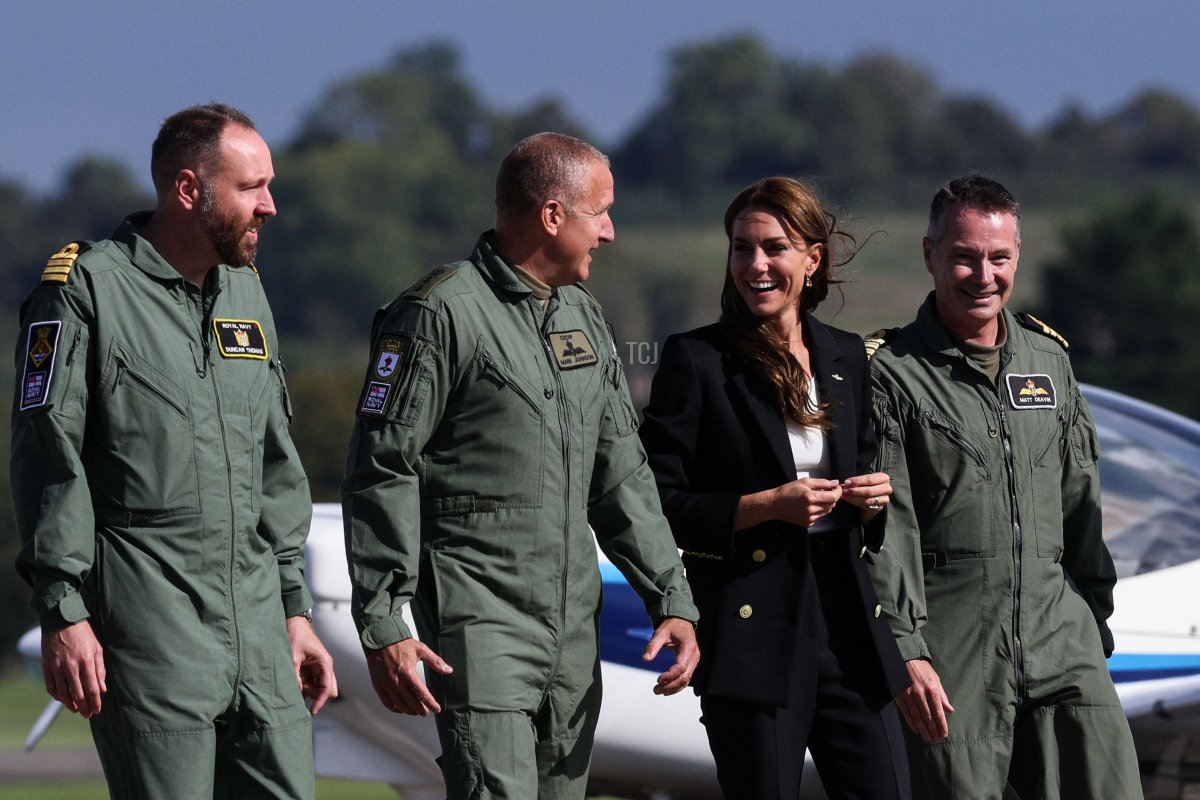 The Princess of Wales visits Royal Naval Air Station Yeovilton on September 18, 2023 (ADRIAN DENNIS/AFP via Getty Images)