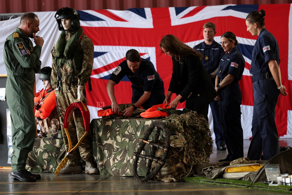 The Princess of Wales visits Royal Naval Air Station Yeovilton on September 18, 2023 (ADRIAN DENNIS/AFP via Getty Images)