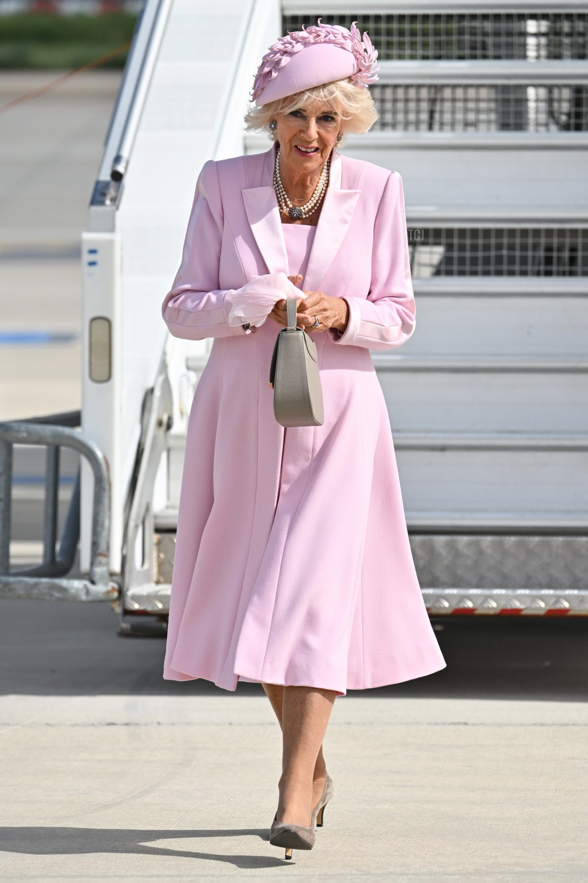 Queen Camilla of the United Kingdom arrives in Paris for the start of a state visit to France on September 20, 2023 (Tim Rooke - Pool/Getty Images)