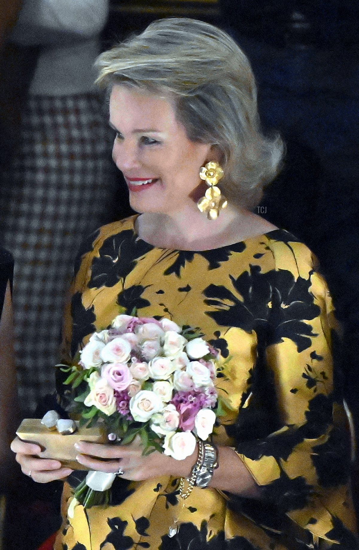 Queen Mathilde of the Belgians attends a performance of Cassandra at the Royal Theatre of La Monnaie in Brussels on September 21, 2023 (ERIC LALMAND/BELGA MAG/AFP via Getty Images)