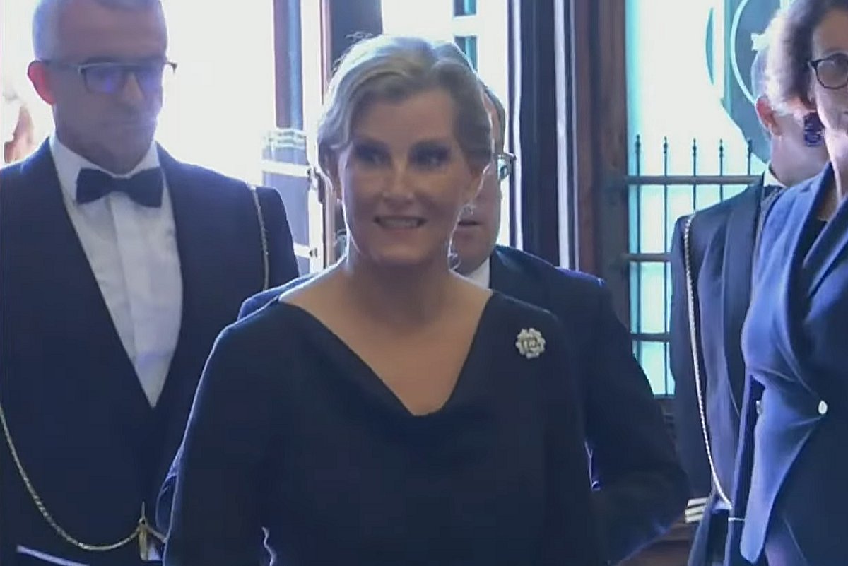 The Duchess of Edinburgh attends the funeral of President Giorgio Napolitano of Italy in Rome on September 26, 2023 (Sky News)