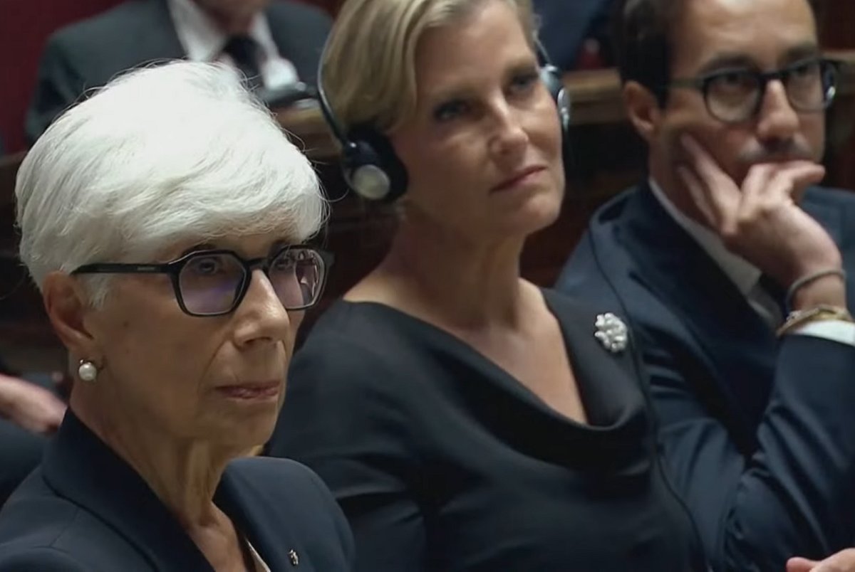The Duchess of Edinburgh attends the funeral of President Giorgio Napolitano of Italy in Rome on September 26, 2023 (Sky News)