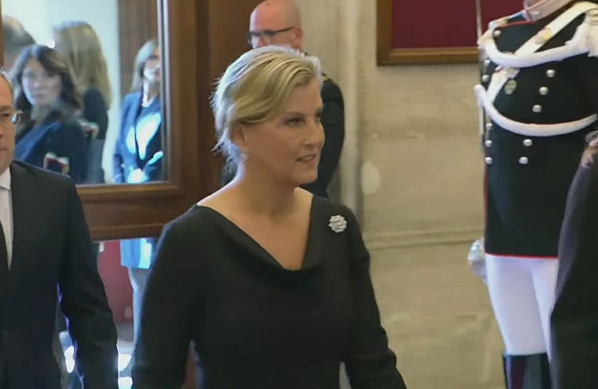 The Duchess of Edinburgh attends the funeral of President Giorgio Napolitano of Italy in Rome on September 26, 2023 (Sky News)