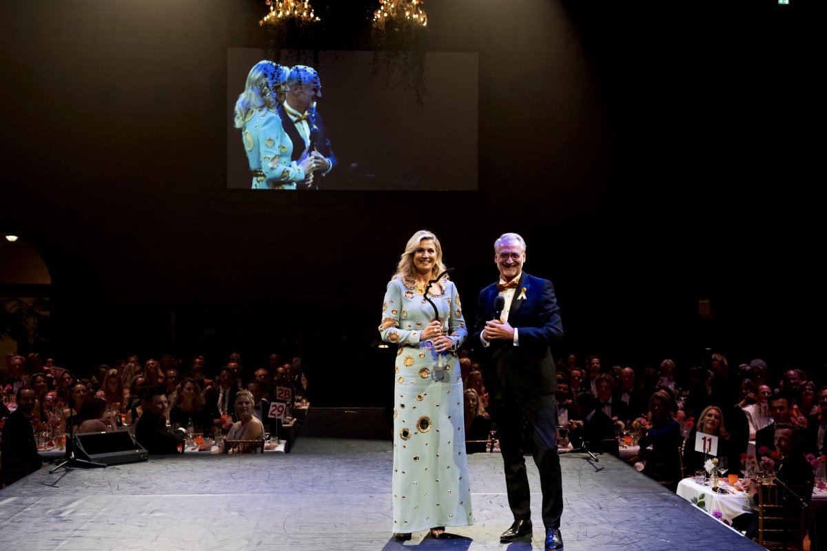 Queen Maxima of the Netherlands attends an anniversary benefit gala for the Princess Maxima Center for Pediatric Oncology in Amsterdam on September 28, 2023 (Koninklijk Huis)