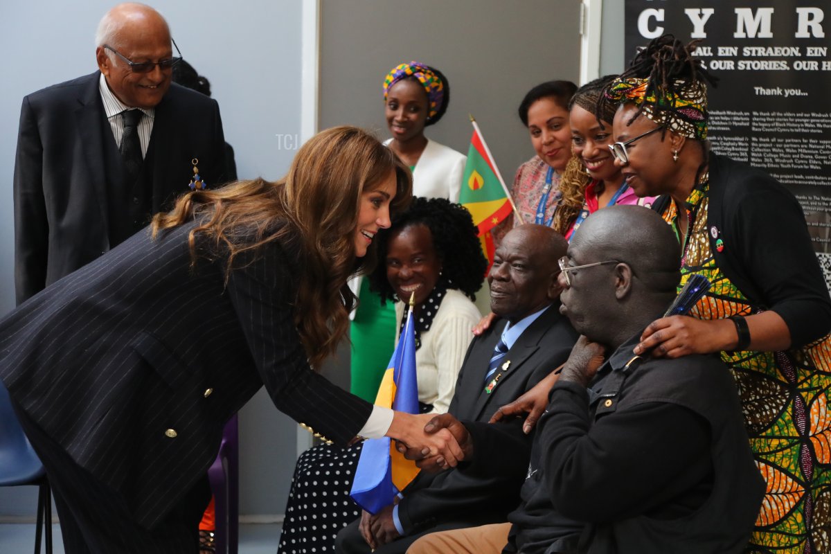 The Princess of Wales visits the Grange Pavilion to celebrate the start of Black History Month in Cardiff on October 3, 2023 (Geoff Caddick - WPA Pool/Getty Images)