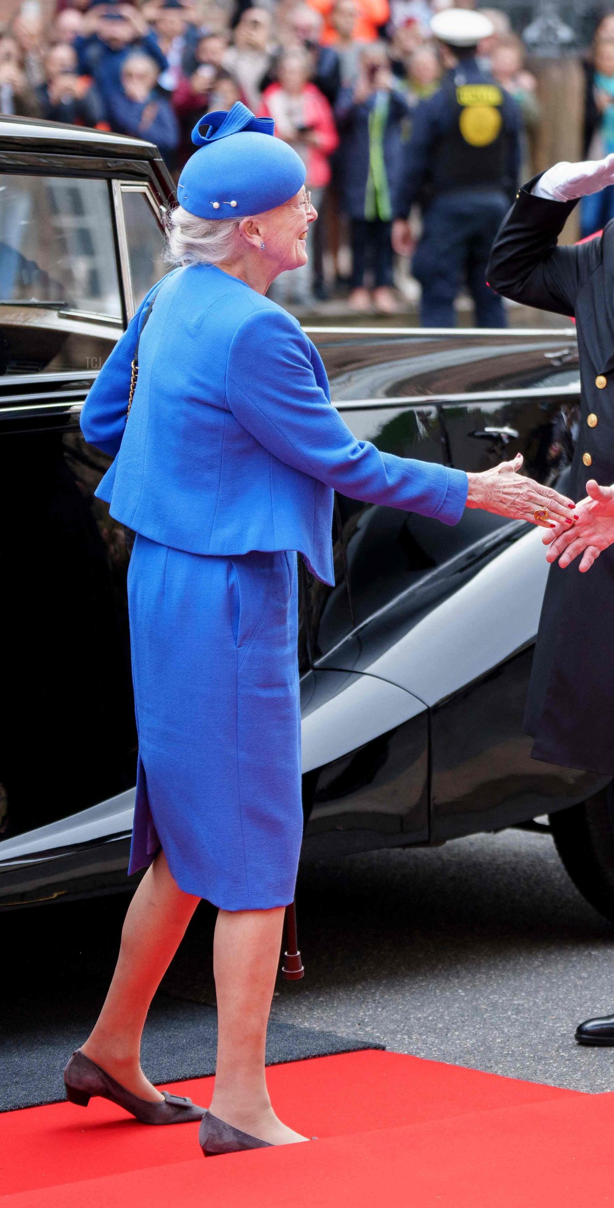 Queen Margrethe II of Denmark attends the opening of parliament at Christiansborg Palace in Copenhagen on October 3, 2023 (LISELOTTE SABROE/Ritzau Scanpix/AFP via Getty Images)