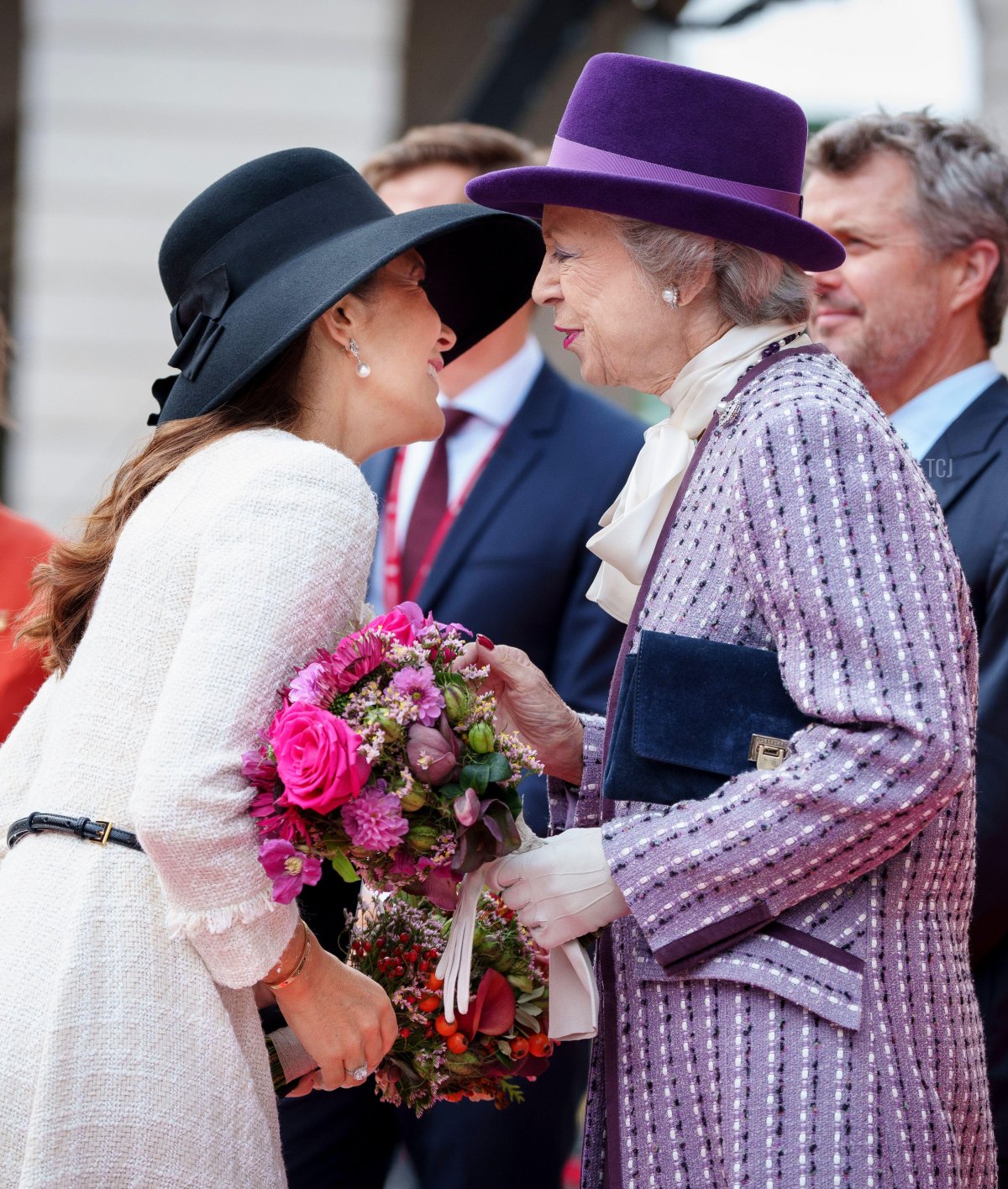 Crown Princess Mary and Princess Benedikte of Denmark attend the opening of parliament at Christiansborg Palace in Copenhagen on October 3, 2023 (LISELOTTE SABROE/Ritzau Scanpix/Alamy)