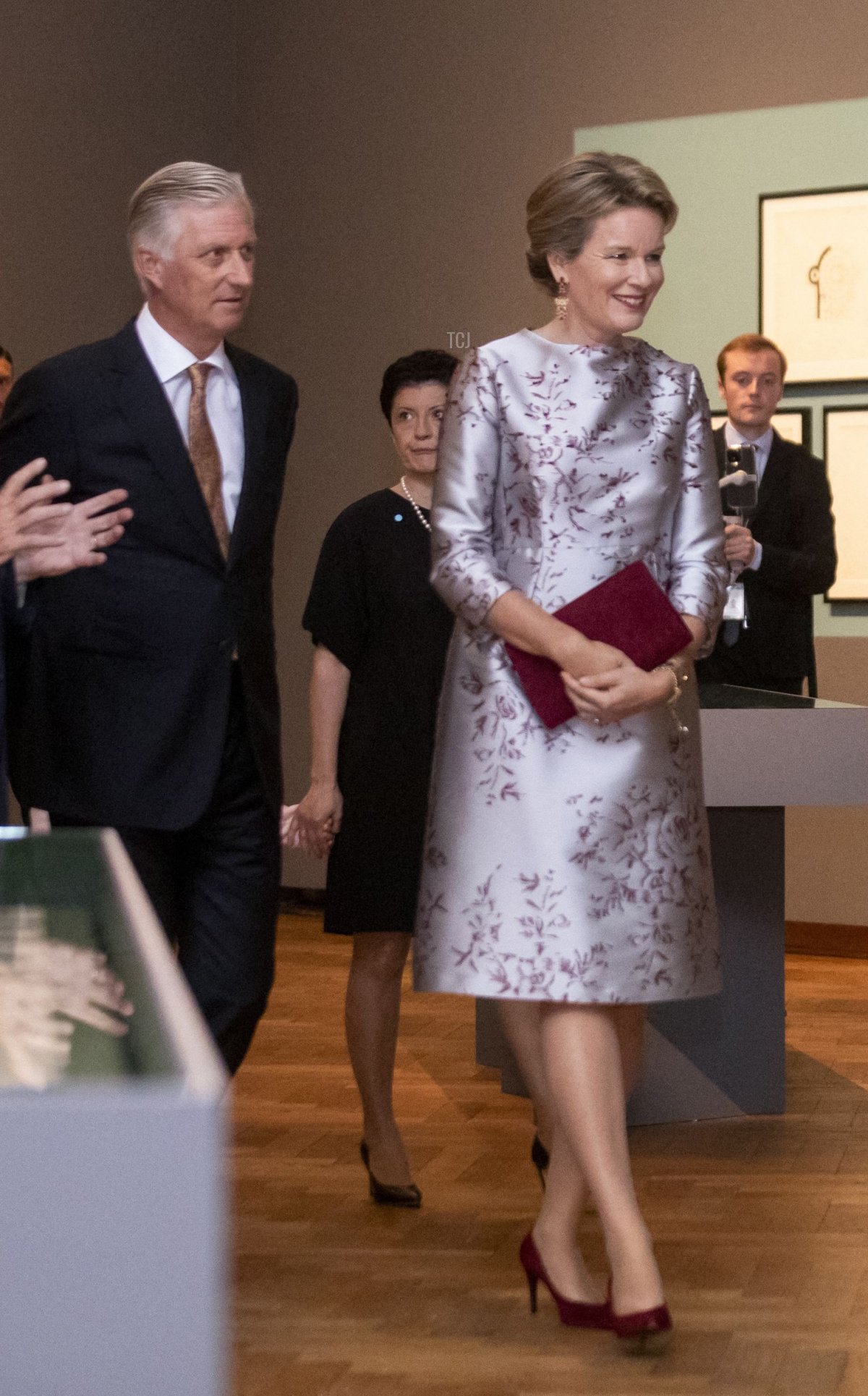 King Philippe and Queen Mathilde of the Belgians visit the Europalia Art Festival in Brussels on October 4, 2023 (HATIM KAGHAT/Belga/AFP via Getty Images)