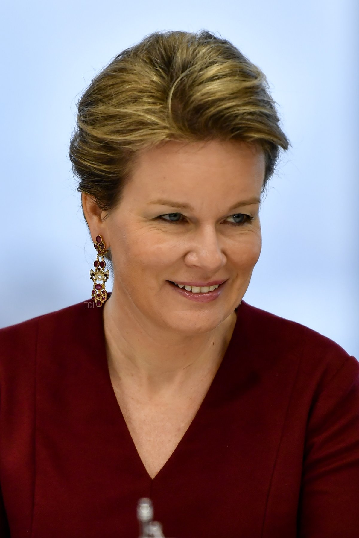 Queen Mathilde of the Belgians visits the United Nations in New York on February 11, 2020 (DIRK WAEM/BELGA MAG/AFP via Getty Images)