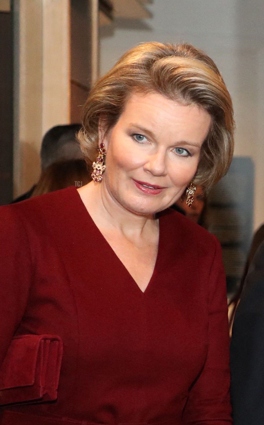 Queen Mathilde of the Belgians visits the Musical Instrument Museum in Brussels on November 24, 2022 (NICOLAS MAETERLINCK/BELGA/AFP via Getty Images)