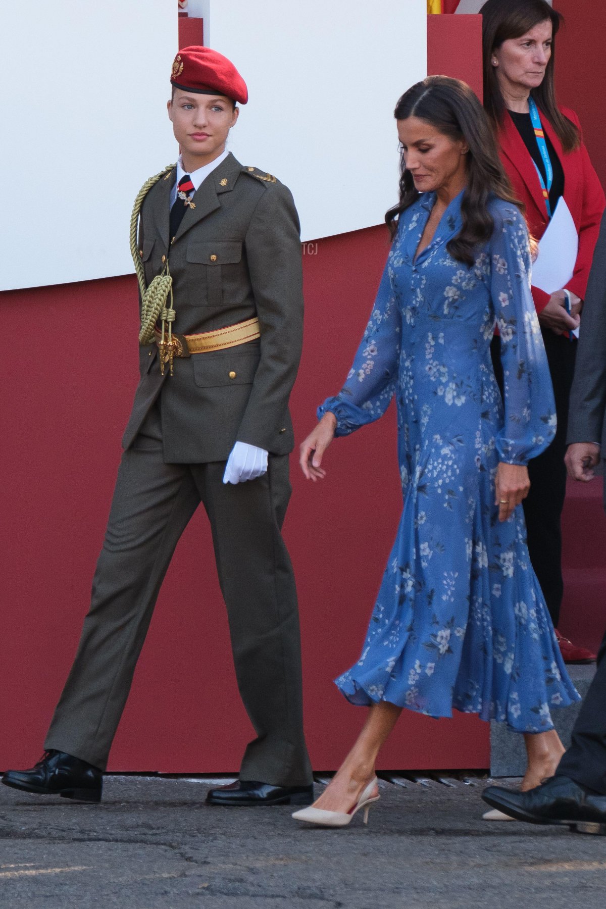 The Queen of Spain and the Princess of Asturias attend a military parade on the country's National Day in Madrid on October 12, 2023 (Oscar Gonzalez/Sipa USA/Alamy)