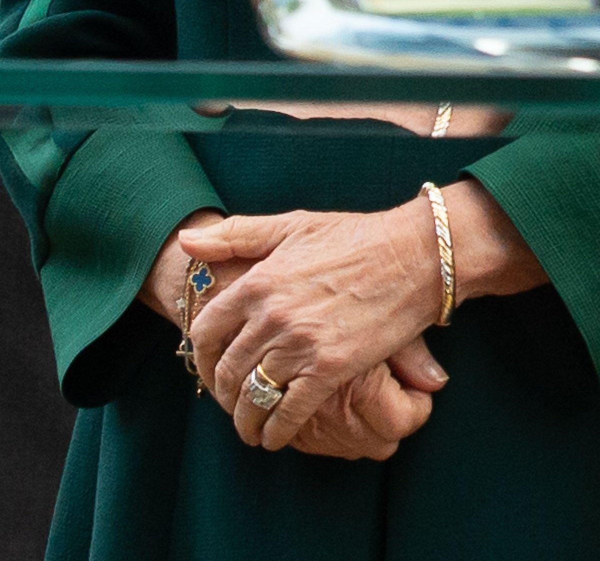 Queen Camilla attends the QIPCO British Champions Day at Ascot Racecourse on October 21, 2023 (Maureen McLean/Alamy)
