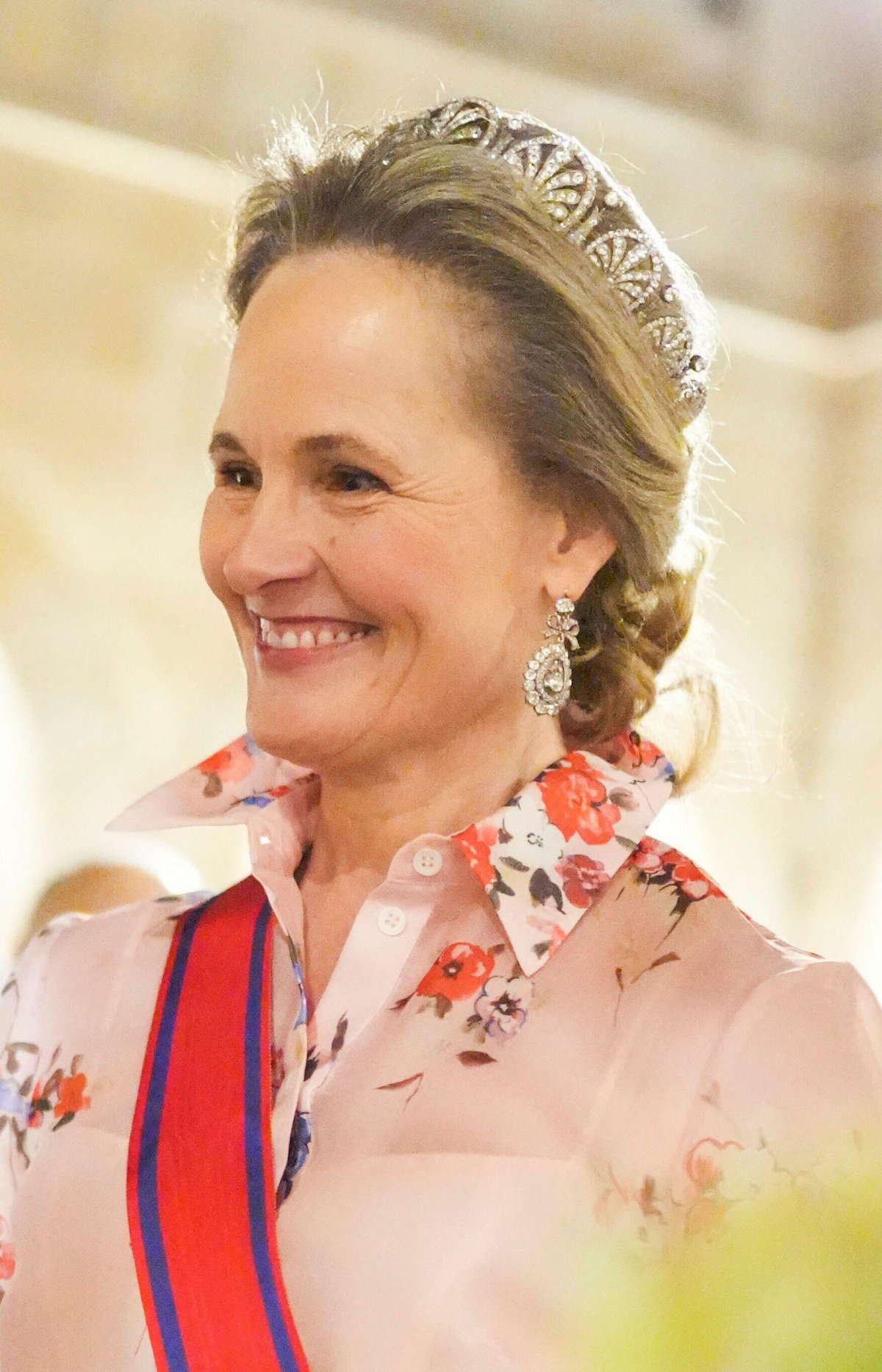 Hereditary Princess Sophie of Liechtenstein attends a banquet following the wedding of Crown Prince Hussein and Princess Rajwa of Jordan on June 1, 2023 (Royal Hashemite Court/Albert Nieboer/DPA Picture Alliance/Alamy)