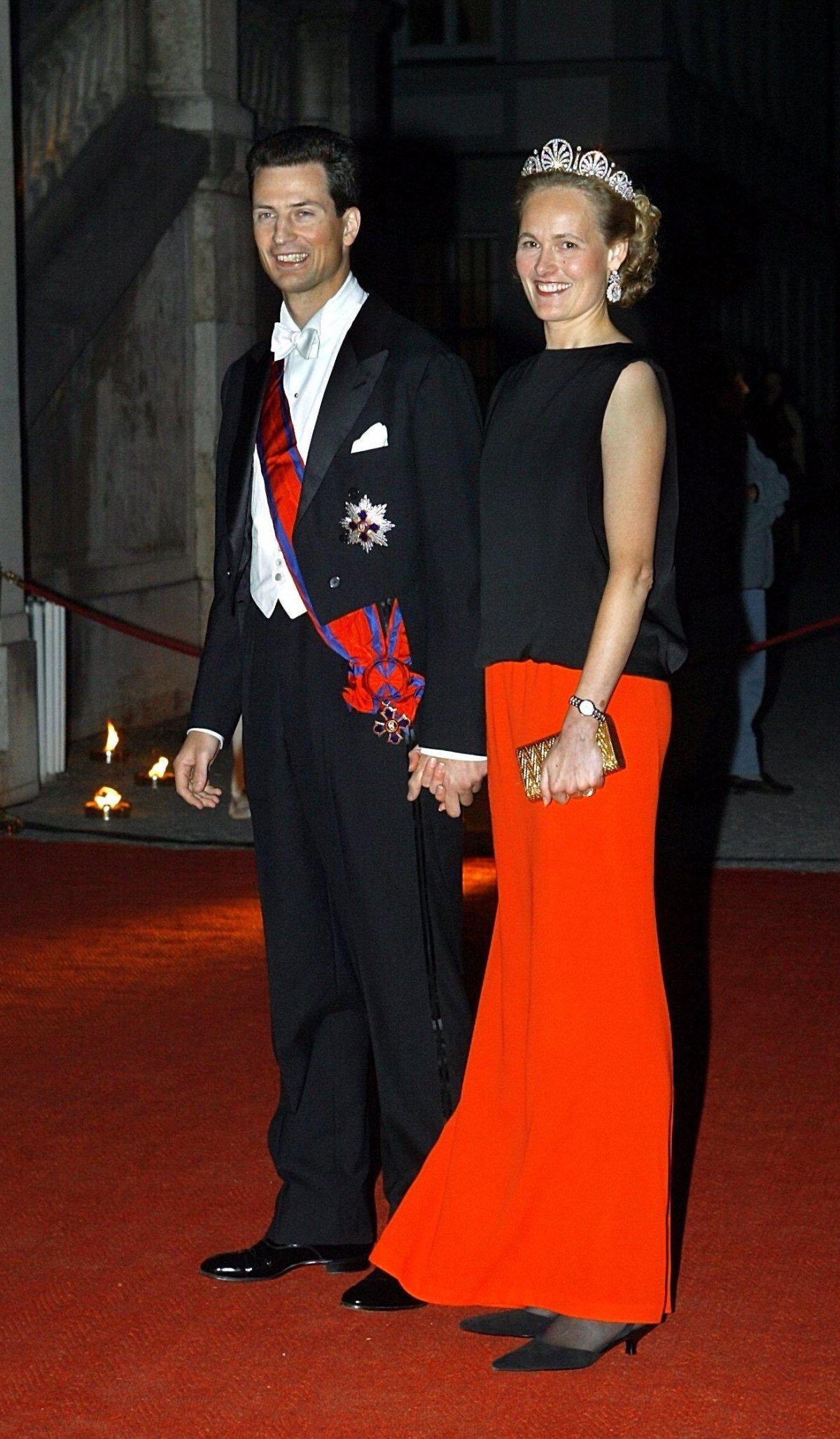 The Hereditary Prince and Hereditary Princess of Liechtenstein attend a reception ahead of the wedding of her sister, Duchess Elisabeth Marie in Bavaria, in Munich on September 22, 2004 (DPA Picture Alliance/Alamy)