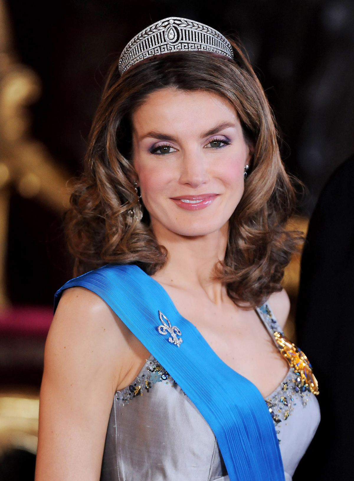 The Princess of Asturias attends a gala dinner at the Royal Palace in Madrid during the French state visit to Spain, April 27, 2009 (Rogelio Pinate-Pool/Getty Images)