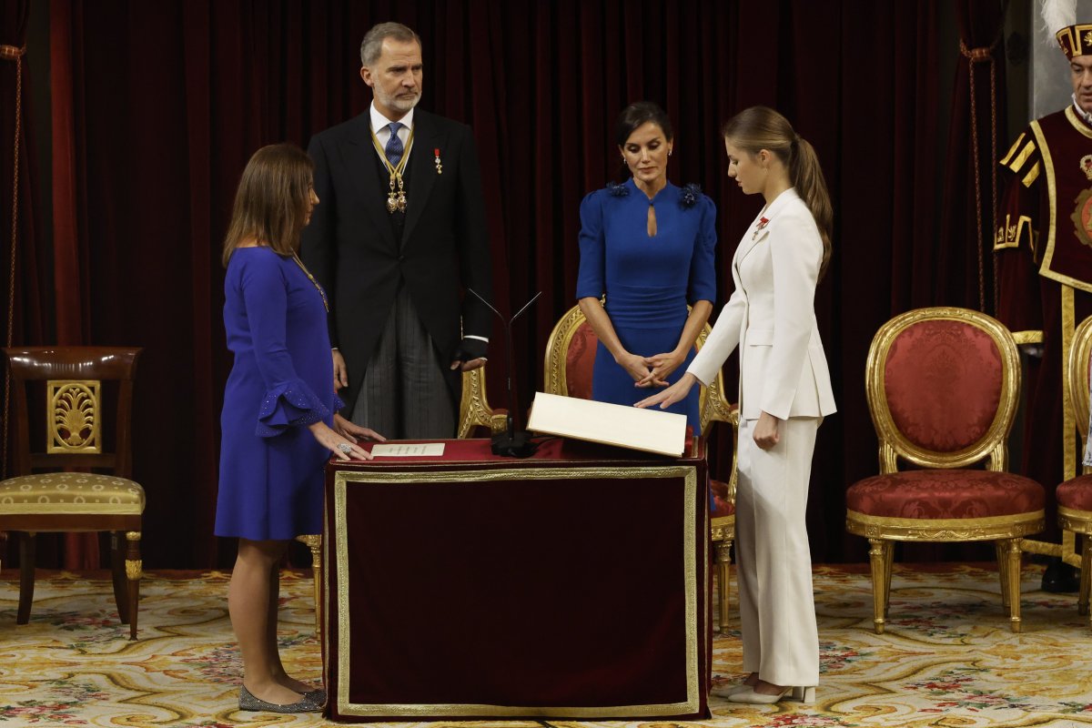 The Princess of Asturias swears an oath of allegiance to the Spanish constitution at the Cortes Generales in Madrid, October 31, 2023 (Casa de S.M. el Rey)