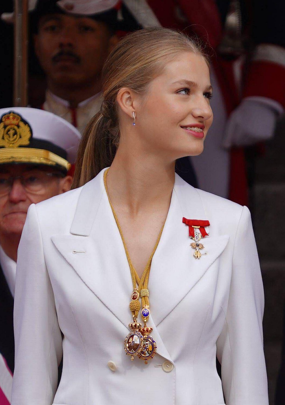 The Princess of Asturias is pictured at the Cortes Generales in Madrid for a ceremony marking her official oath of allegiance to the Spanish constitution, October 31, 2023 (CORDON PRESS/Alamy)