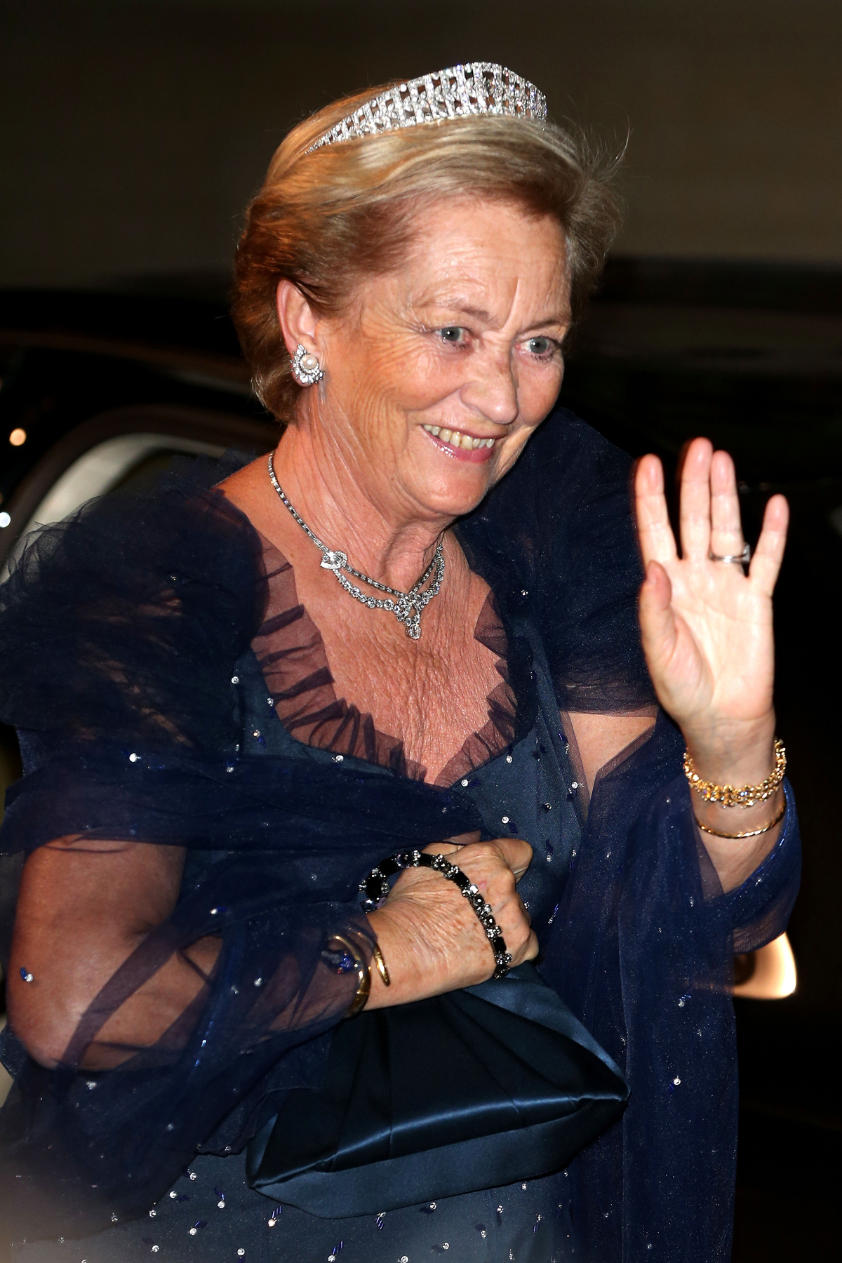 Queen Paola of Belgium attends a gala on the eve of the wedding of the Hereditary Grand Duke and Hereditary Grand Duchess of Luxembourg on October 19, 2012 (Sean Gallup/Getty Images)