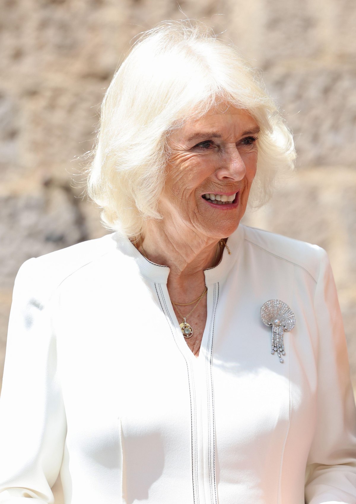 Queen Camilla arrives for a visit to the Eastlands Library in Nairobi on October 31, 2023 (Chris Jackson/PA Images/Alamy)