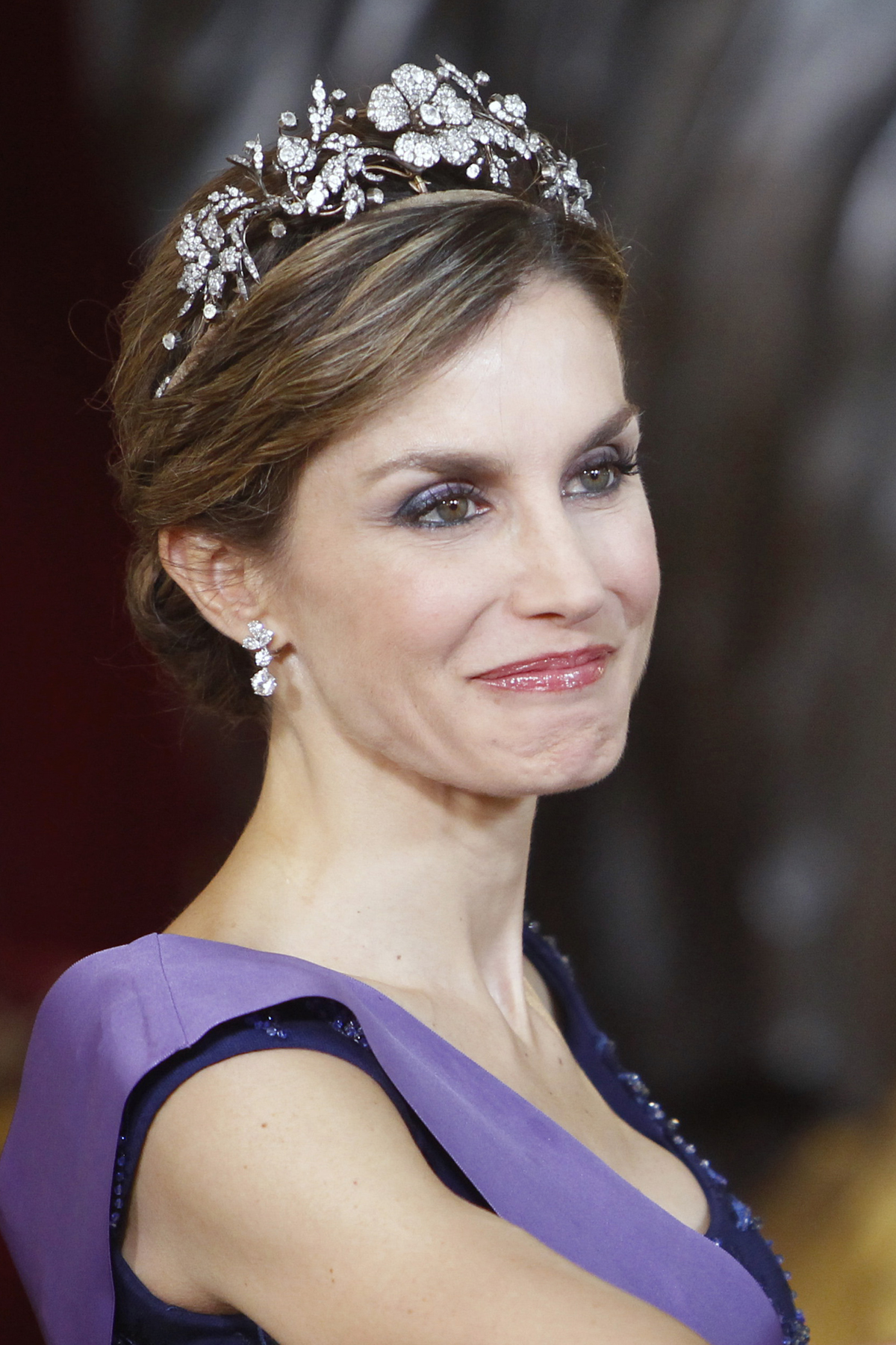 Queen Letizia of Spain attends a gala dinner in honor of the President of Peru at the Royal Palace in Madrid on July 7, 2015 (Jose Luis Cuesta-Pool/Getty Images)