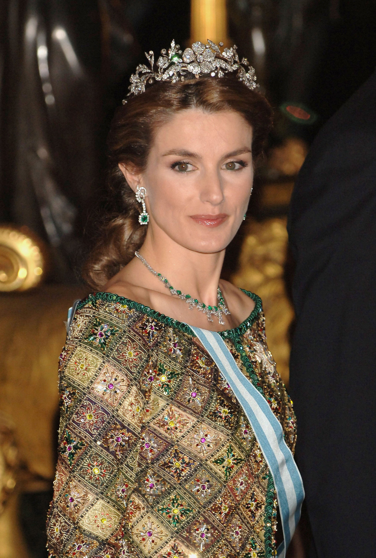 The Princess of Asturias attends a gala dinner in honor of the President of Russia at the Royal Palace in Madrid on February 8, 2006 (Carlos Alvarez/Getty Images)