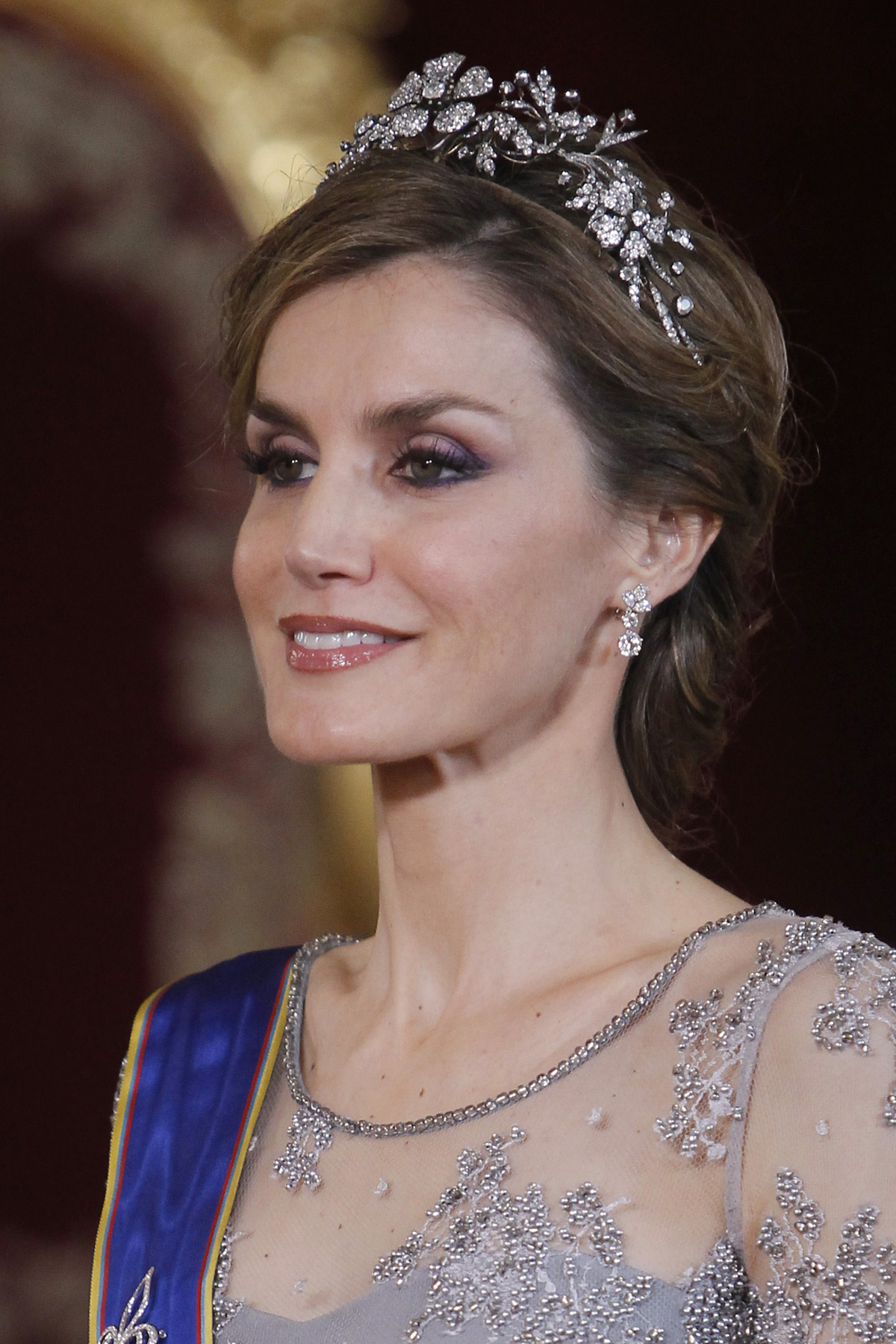 Queen Letizia of Spain attends a gala dinner in honor of the President of Colombia at the Royal Palace in Madrid on March 2, 2015 (Jose Luis Cuesta-Pool/Getty Images)