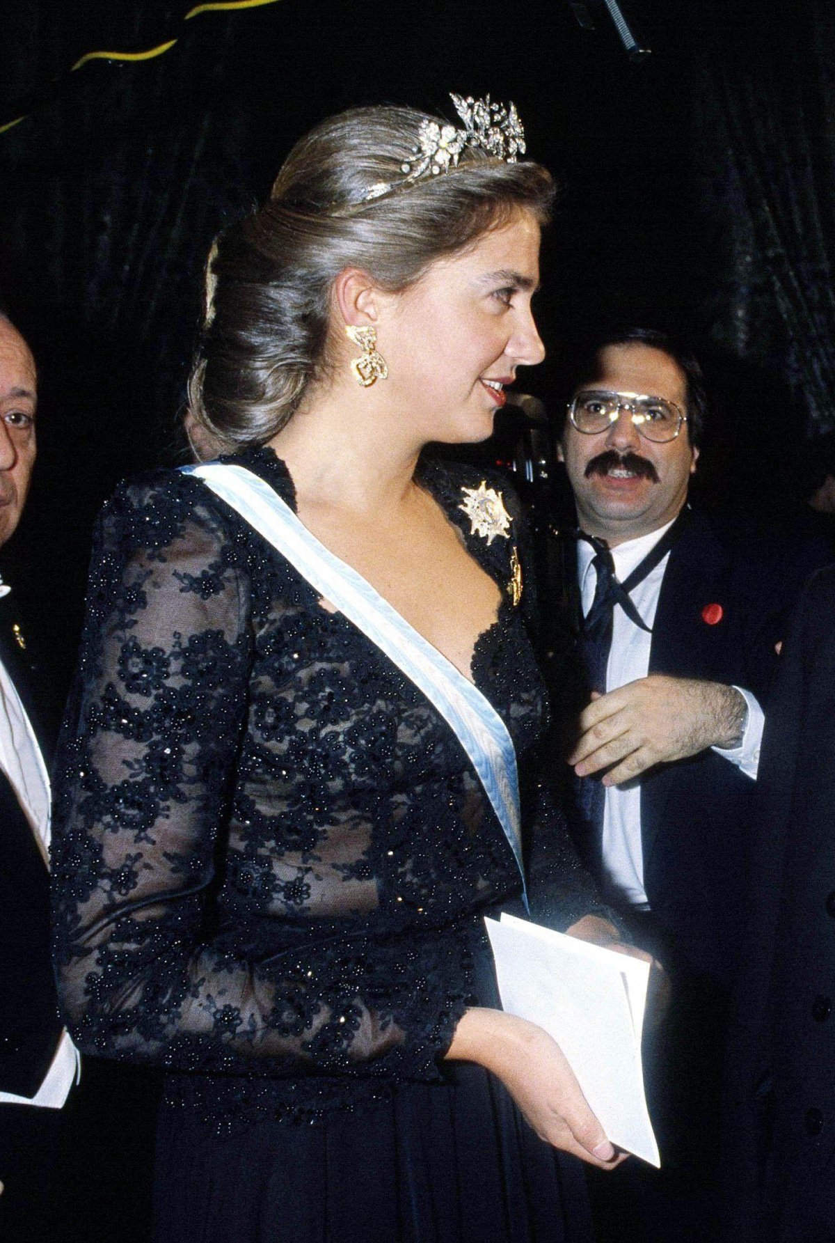 Infanta Cristina of Spain attends the Nobel Prize ceremony, recognizing Spanish literature laureate Camilo José Cela, in Stockholm on December 10, 1989 (Album/Alamy)