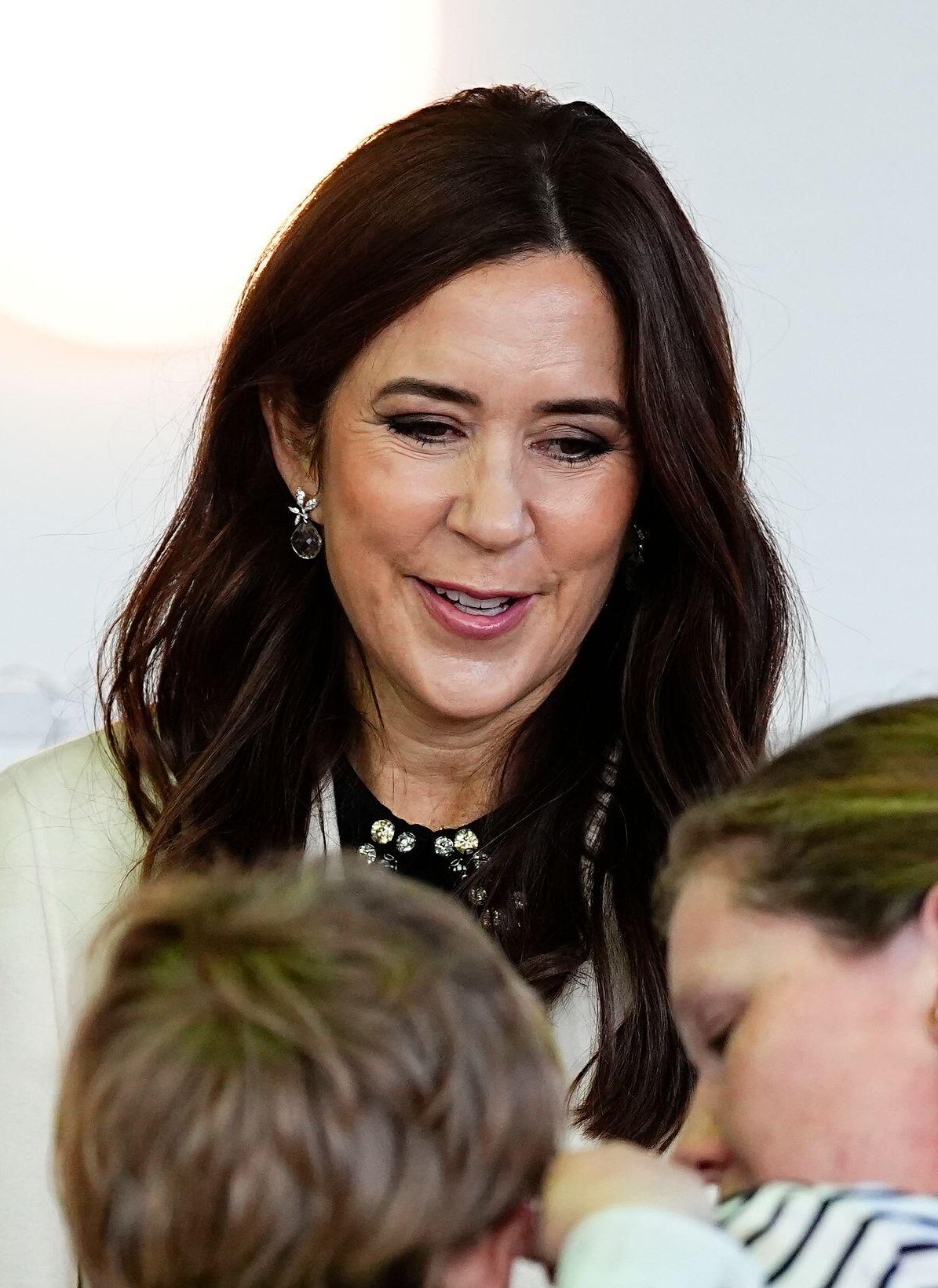 The Queen of Spain and the Crown Princess of Denmark visit Mary Elisabeth Hospital in Copenhagen on November 7, 2023 (Martin Sylvest/Ritzau Scanpix/Alamy)