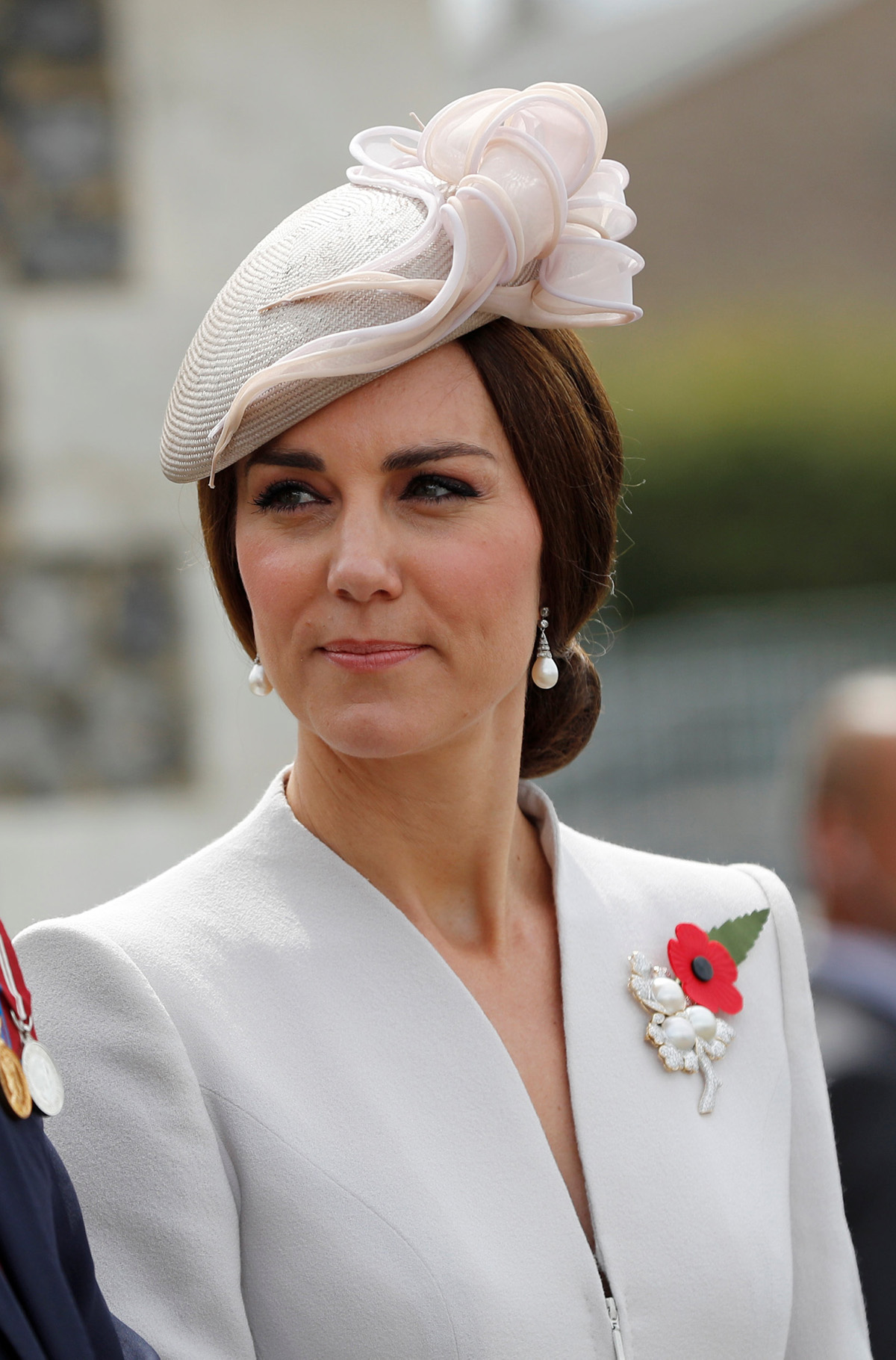 The Duchess of Cambridge attends a ceremony to mark the centenary of Passchendaele at the Commonwealth War Graves Commission's Tyne Cot Cemetery in Ypres, Belgium on July 31, 2017 (Darren Staples - Pool/Getty Images)
