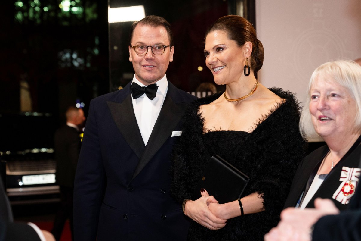 Crown Princess Victoria and Prince Daniel of Sweden attend the Royal Variety Performance in London on November 30, 2023 (Aaron Chown/PA Images/Alamy)