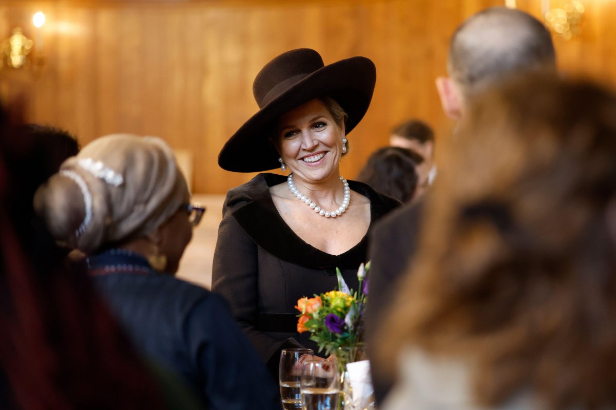 Queen Maxima of the Netherlands attends a symposium for the fourth anniversary of the Prince Claus Chair in Equity and Development in The Hague on December 6, 2023 (BAS CZERWINSKI/ANP/Alamy)