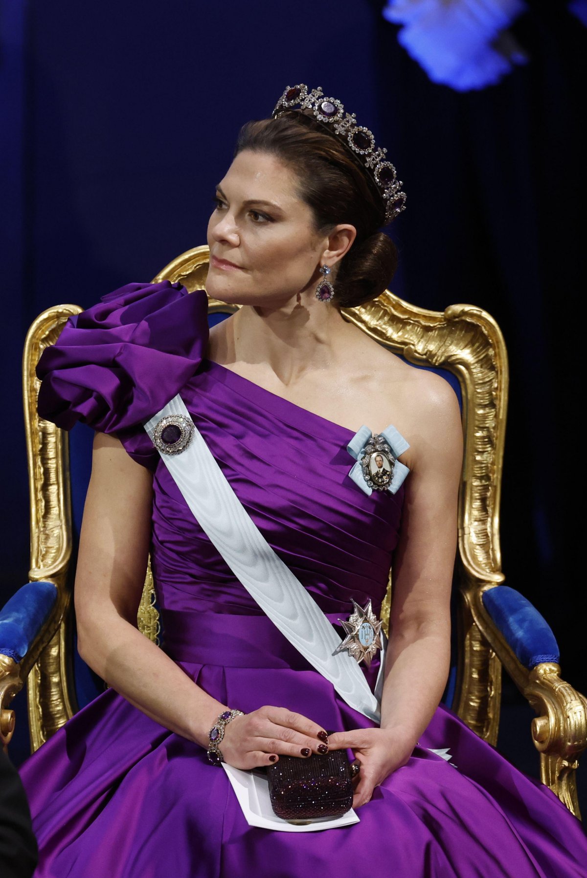 The Crown Princess of Sweden attends the Nobel Prize ceremony in Stockholm on December 10, 2023 (Christine Olsson/TT News Agency/Alamy)