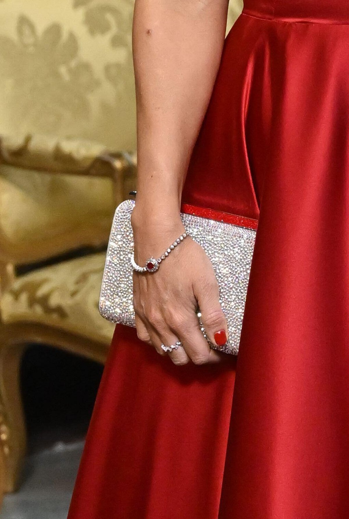 Princess Sofia of Sweden attends the King's Dinner for Nobel laureates at the Royal Palace in Stockholm on December 11, 2023 (Jonas Ekströmer/TT News Agency/Alamy)