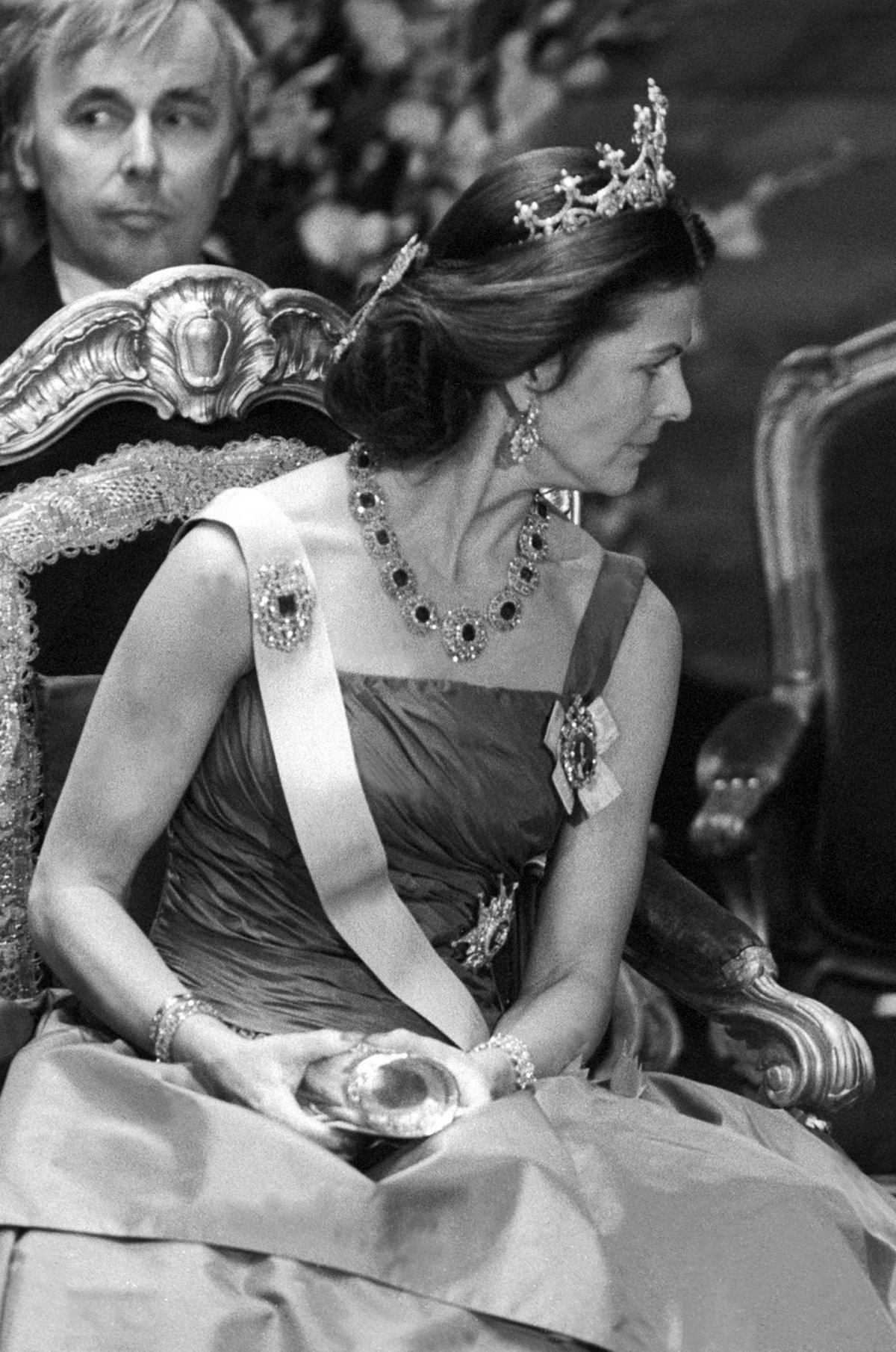Queen Silvia of Sweden attends the Nobel Prize ceremony in Stockholm on December 10, 1987 (Roger Tillberg/Alamy)