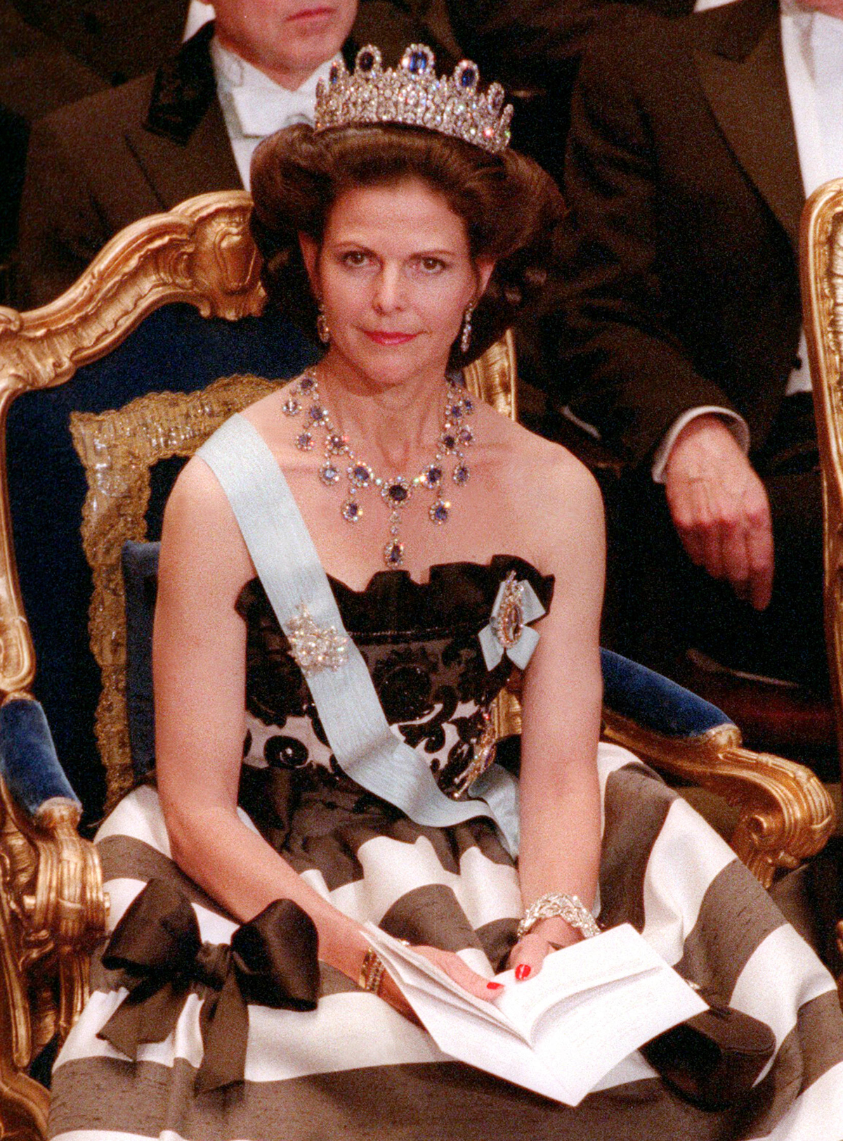 Queen Silvia of Sweden attends the Nobel Prize ceremony in Stockholm on December 10, 1993 (Roger Tillberg/Alamy)