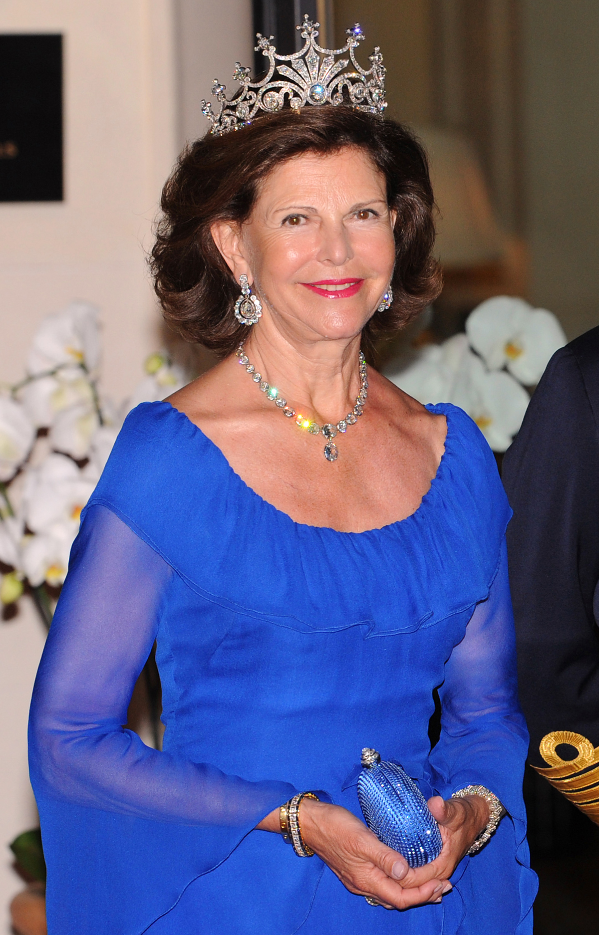 Queen Silvia of Sweden attends a reception following the wedding of Prince Albert II of Monaco and Charlene Wittstock on July 2, 2011 (GERARD JULIEN/AFP/Getty Images)