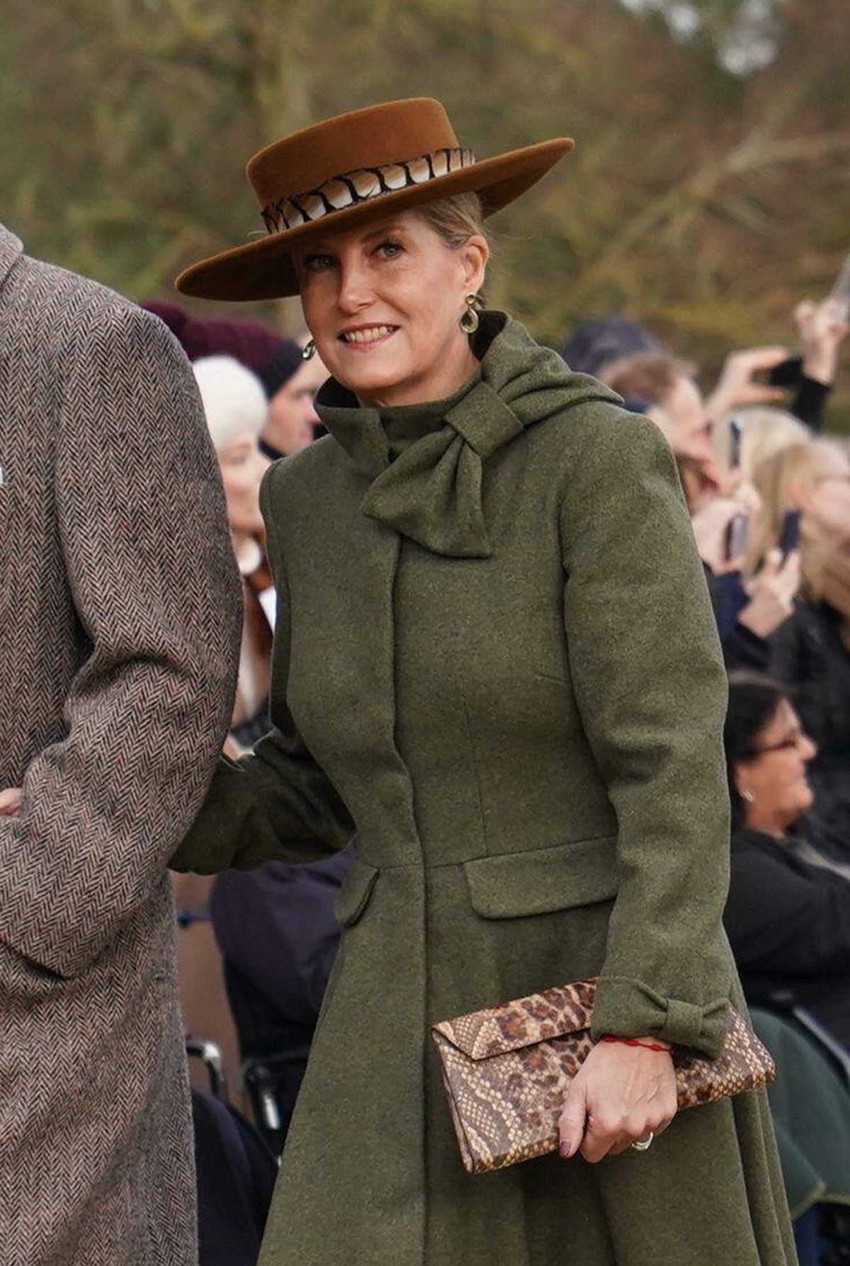 The Duchess of Edinburgh attends a Christmas morning church service at St. Mary Magdalene near the Sandringham estate on December 25, 2023 (Joe Giddens/PA Images/Alamy)