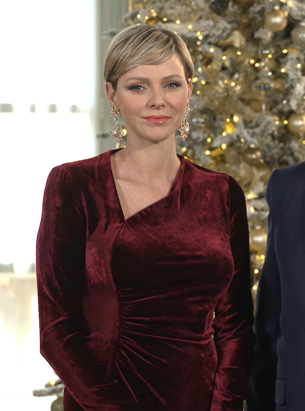 Prince Albert II and Princess Charlene of Monaco share a New Year message on December 31, 2023 (screencapture)