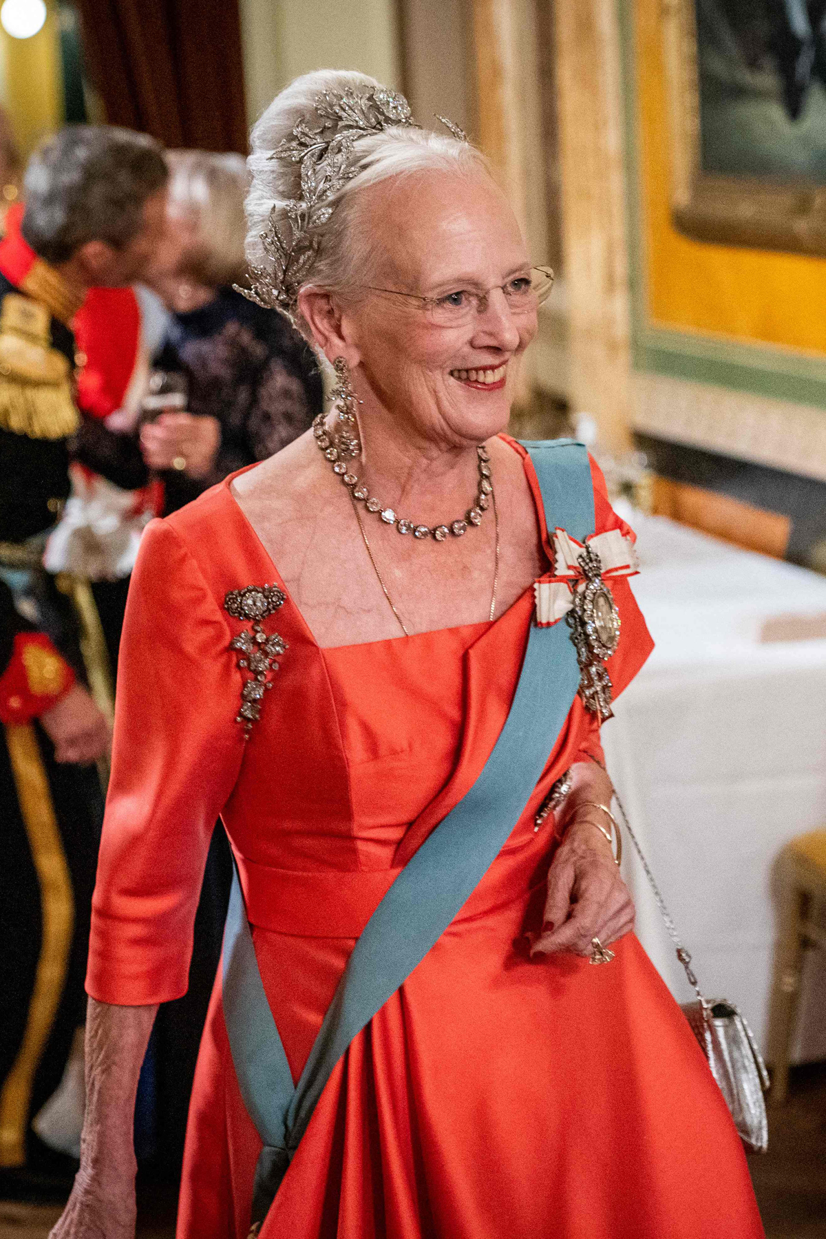 Queen Margrethe II of Denmark arrives for a gala performance celebrating her Golden Jubilee at the Royal Theatre in Copenhagen on September 10, 2022 (IDA MARIE ODGAARD/Ritzau Scanpix/AFP via Getty Images)